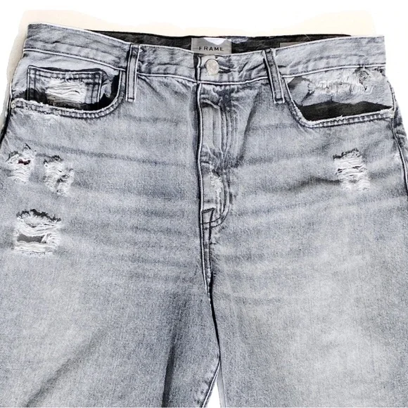 FRAME LE JANE CROP Women’s High Rise Cropped Distressed Jean Kallin Rips size 31